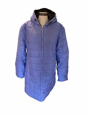 Women's Purple Hooded Winter Puffer Coat Size 3XL #260849